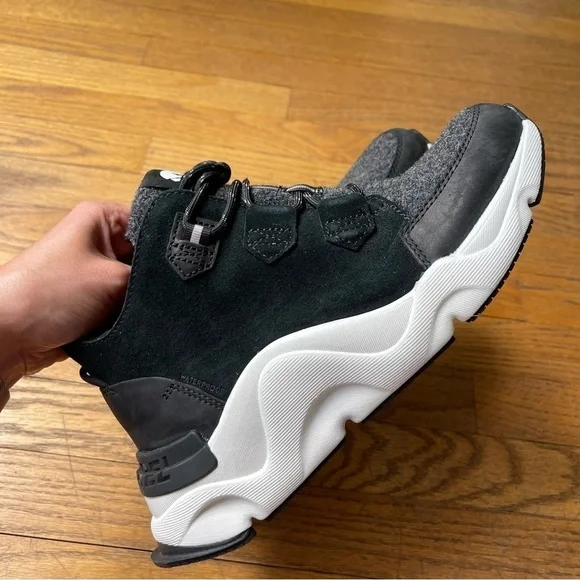 NEW Sorel Kinetic RNEGD Caribou Waterproof Boot Black NL4398 Size 8 NWT - Picture 6 of 8